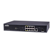 Aetek 8 Port Unmanaged PoE Switch, 1Gb SFP/RJ45, EX Mode, 120W