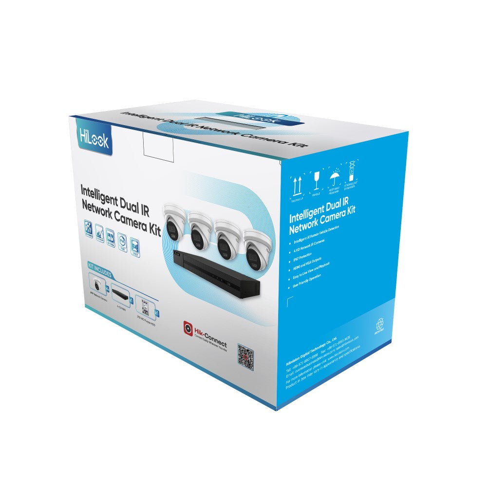 Hilook 4X4 6MP Kit, 4x HIL-IPC-T262HMU, 1x HIL-104MHC4P-2TB
