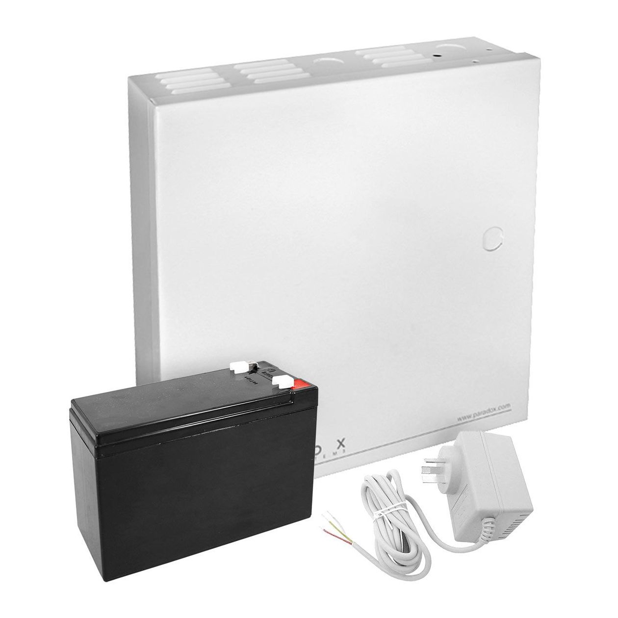 Paradox Base Kit, Metal Enclosure, Battery, Plug Pack, Tamper