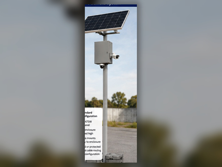 Illustrative fixed-camera Sectronics Solar CCTV configuration